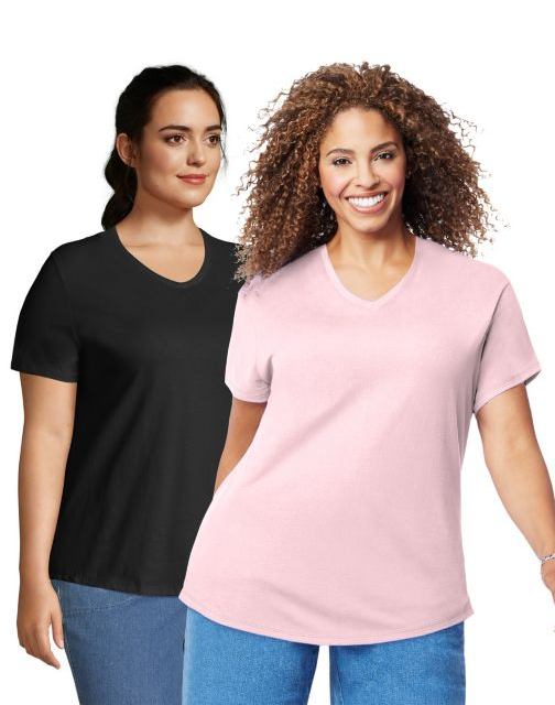 JMS Cotton Jersey V-Neck Short Sleeve T-Shirt, 2 Pack OJ0912