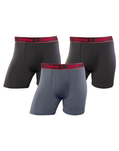 Champion Men's Active Performance Regular Leg Boxer Brief 3-Pack CHARBG