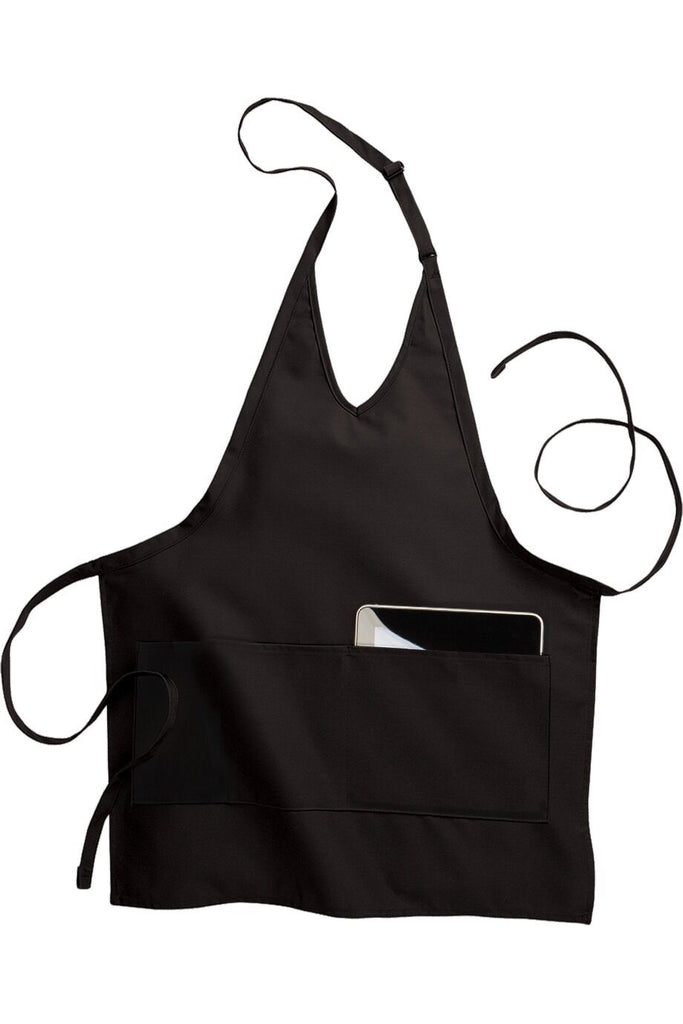 Two Pocket V-Neck Bib Apron 9009