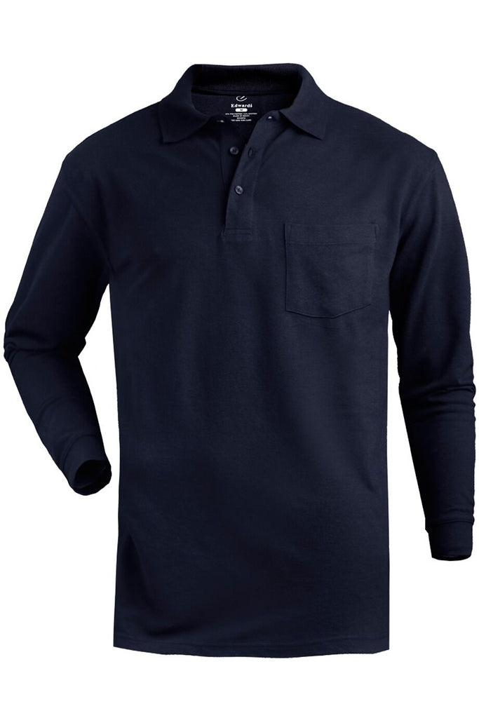 Long Sleeve Pique Polo with Pocket Unisex 1525