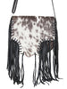 Scully Leather Handbag Womens Hair on Calf Shoulder Bag B82