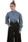 Scully Women's Blue 100% Cotton Calico Long Sleeve Blouse RW600