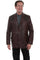 Scully Leather Men's Lambskin Ostrich Trim Western Blazer 650