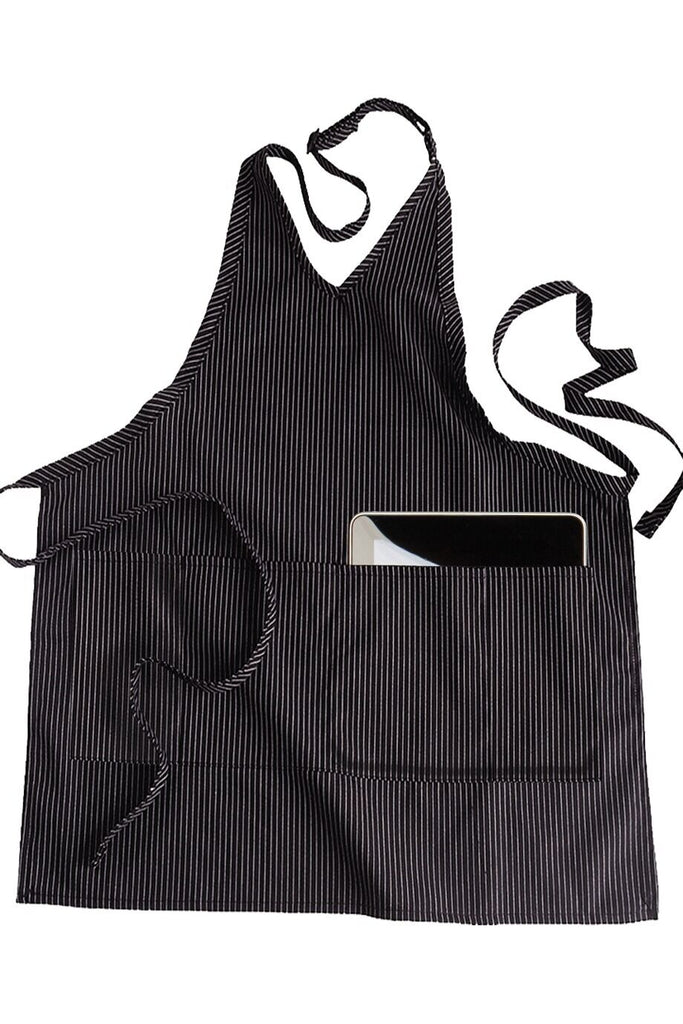 Two Pocket V-Neck Bib Apron 9009
