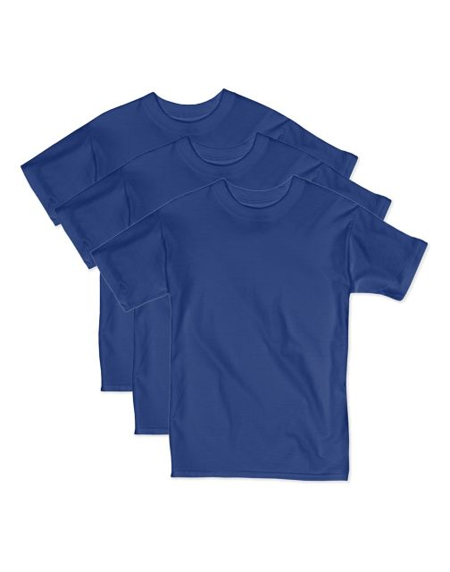 Hanes Boys' Beefy Short Sleeve Tee Value Pack (3-pack) O5380