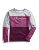 Women's Powerblend® Colorblock Crew, Chainstitch Outline Logo