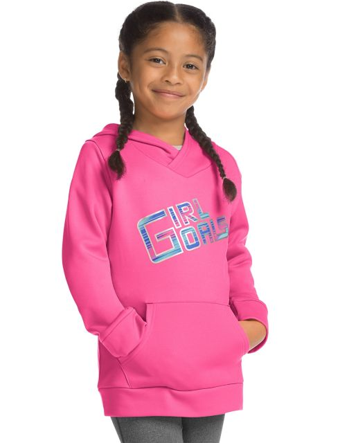 Hanes Sport™ Girls' Graphic Tech Fleece Pullover Hoodie OK381