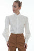 Wahmaker Women's 100% Cotton Le Fleur Long Sleeve Blouse 741390