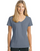 Hanes Women's Slub Jersey Shirred V-Neck O9253