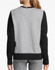 Champion Women Heritage Fleece Asymmetrical Stripe Crew W3130
