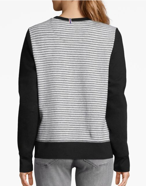 Champion Women Heritage Fleece Asymmetrical Stripe Crew W3130
