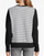 Champion Women Heritage Fleece Asymmetrical Stripe Crew W3130