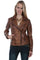 Scully Women's Brown Leather Sanded Jacket L87