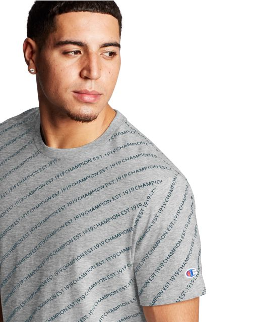 Champion Men's Heritage Tee, Allover Logo T0435