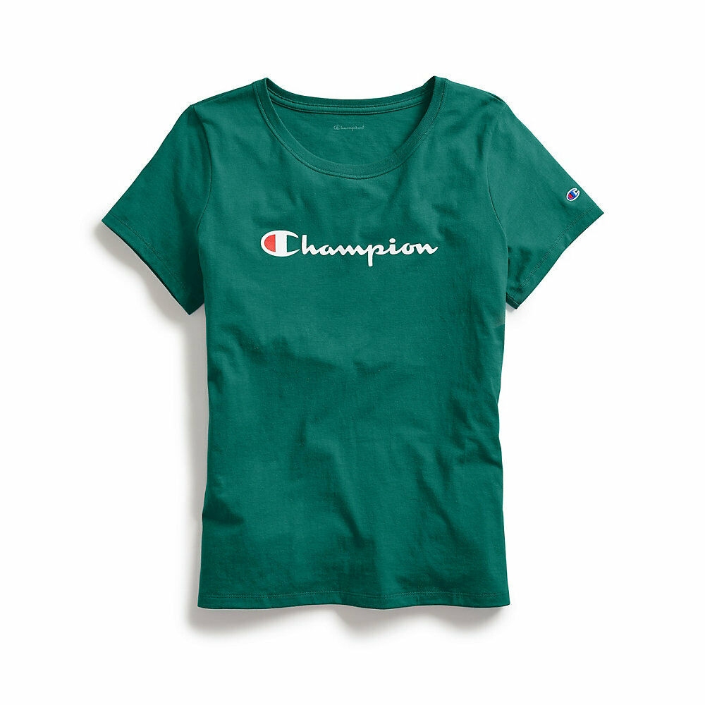 Champion Women's Classic Tee, Script Logo GT18H Y07418