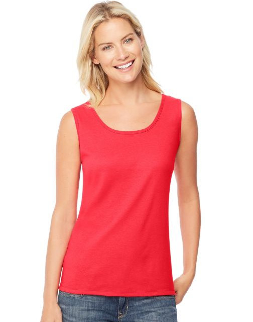 Hanes Women's Mini-Ribbed Cotton Tank O9341