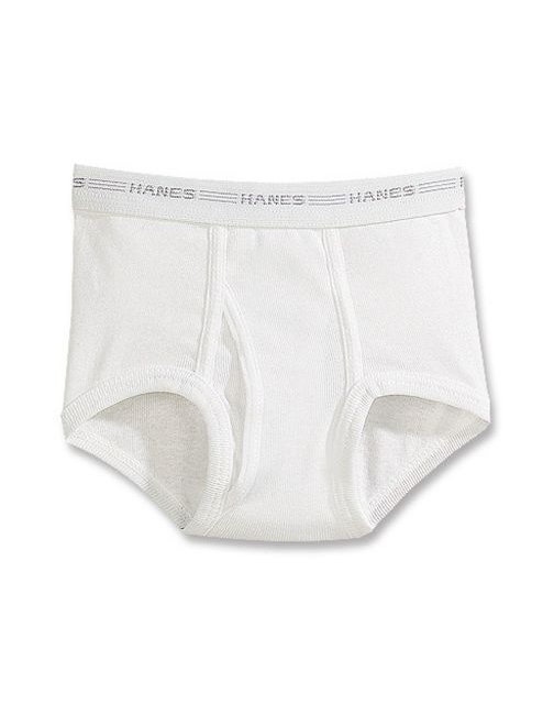 Hanes Boys' White Briefs Value 6-Pack B252P6