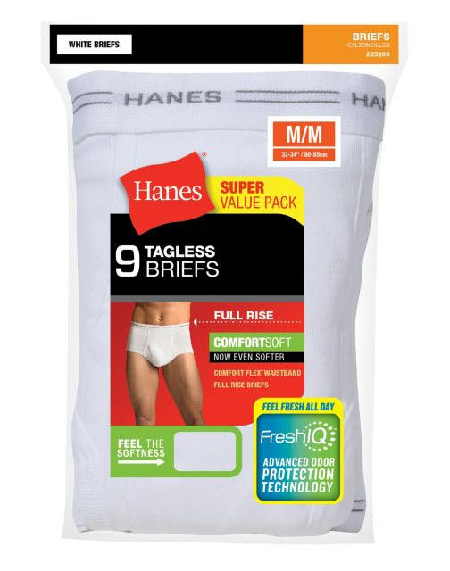 Hanes Men's FreshIQ® ComfortSoft® Brief w/Comfort Flex® Waistband 9-Pack 225209