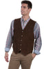 Scully Leather Men's Lambskin or Suede Snap Vest 507