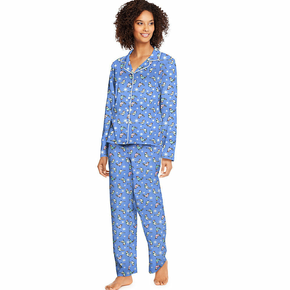 Hanes Knit Notched Collar PJ Set HAC80116