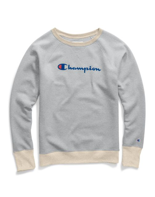 Champion Women's Powerblend® Fleece Boyfriend Crew, Script Logo W2956G Y07418