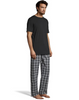 Hanes Men's Sleep Set with Woven Knit Pants 03015