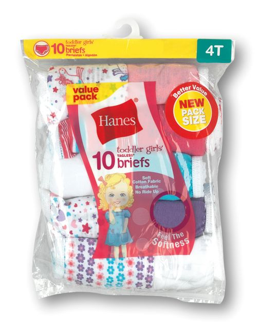 Toddler Girls' Cotton Briefs 10-Pack