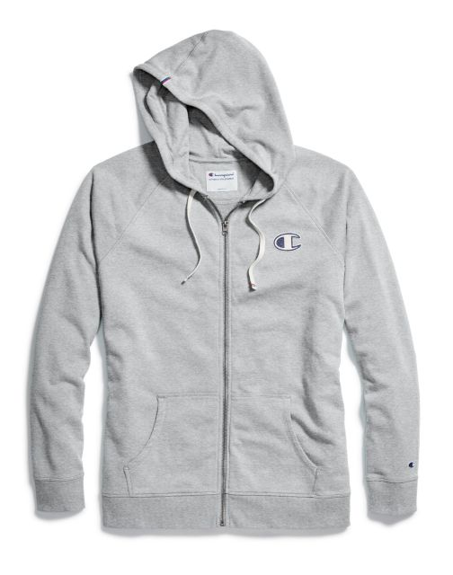 Champion Women's Plus Heritage French Terry Zip Hoodie C Logo QW4926 549939