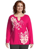 JMS Split Neck Long Sleeve Graphic Tee OJ935