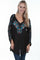 Scully Womens Viscose Feather Folk Long Sleeve Tunic HC329