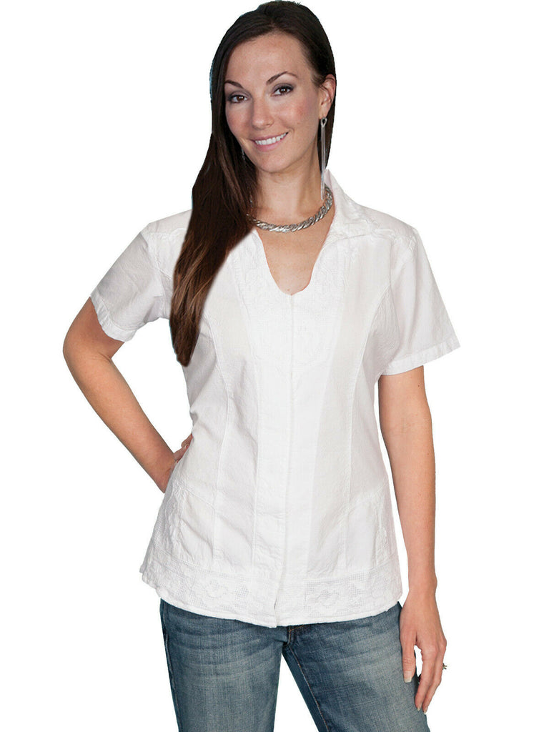 Scully Button Front Short Sleeve Top PSL-121