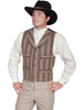 Scully Men's Wahmaker Striped Notched Lapels Vest Acrylic Blend 541214