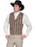 Scully Men's Wahmaker Striped Notched Lapels Vest Acrylic Blend 541214