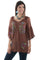 Scully Women's Cinnamon Artisan Floral Blouse HC528