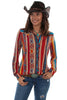 Scully Women's Serape Western Long Sleeve Blouse HC514
