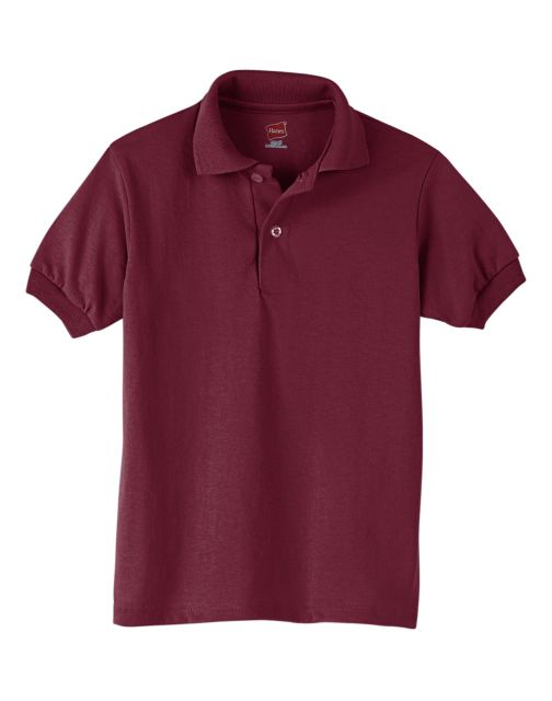 Hanes Kids' Cotton-Blend EcoSmart® Jersey Polo 054Y