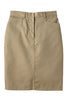 Women's Chino Flat Front 25" Length Skirt 9711