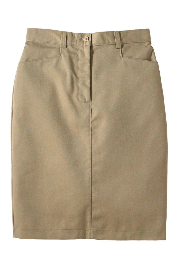 Women's Chino Flat Front 25" Length Skirt 9711