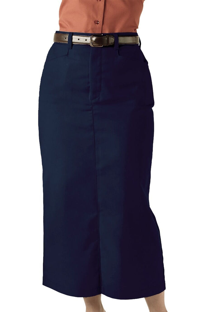 Women's Chino Flat Front 35" Length Skirt 9779