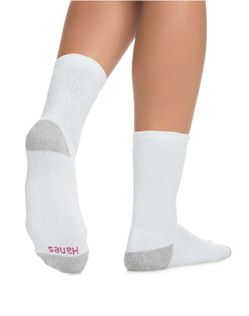 Hanes Cushioned Women's Crew Athletic Socks 10-Pack 683/10
