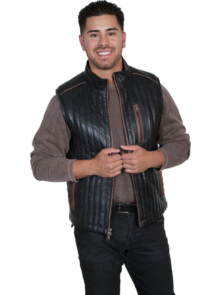 Scully Men's Italian Lamb Quilted Vest 306