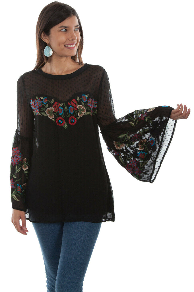 Scully Women's Embroidered Swiss Dot Tunic HC497
