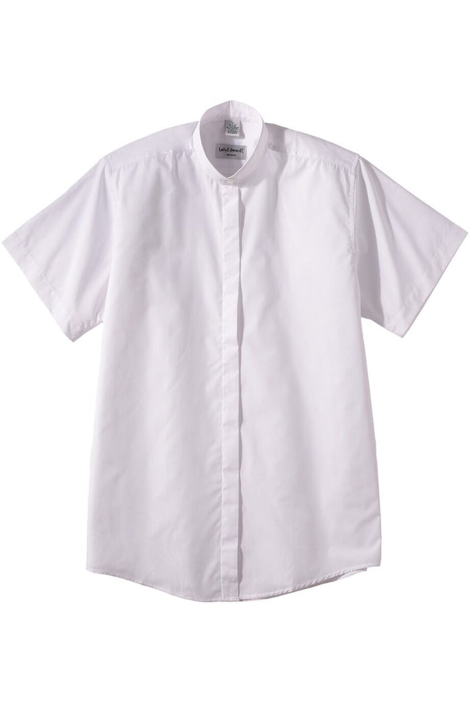 Banded Collar Short Sleeve Blouse 5346