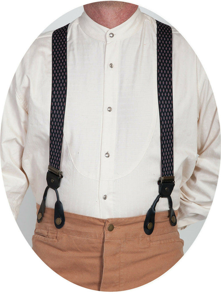 Scully Rangewear Elastic Steel Diamond Suspenders RW243S