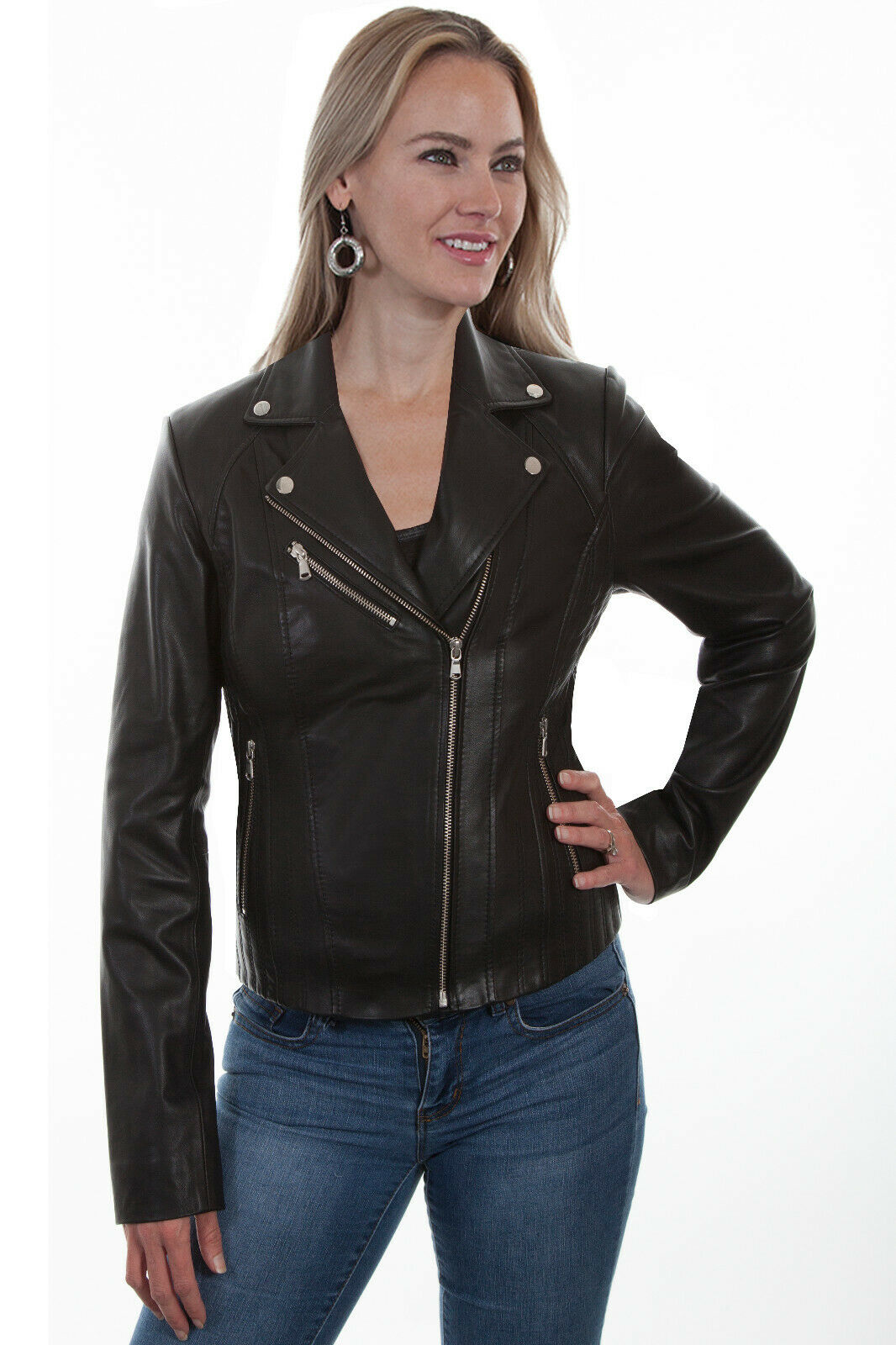 Scully Women's Lambskin Motorcycle Jacket L1001