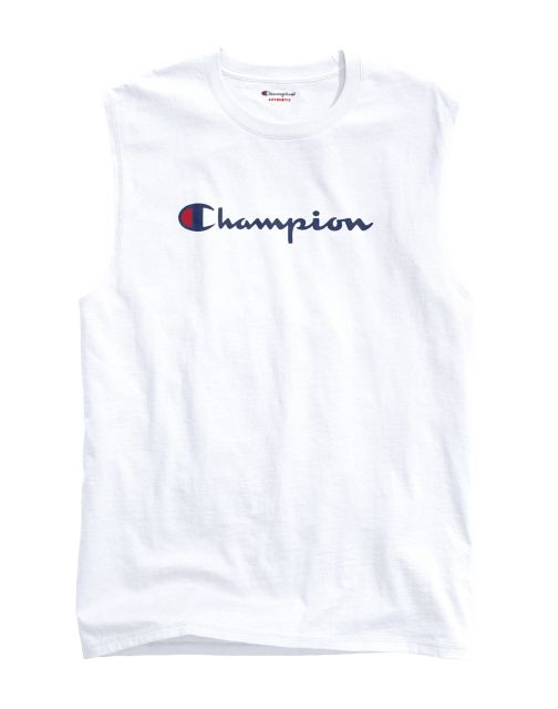 Champion Men's Classic Jersey Muscle Tee, Script Logo GT22H Y07718
