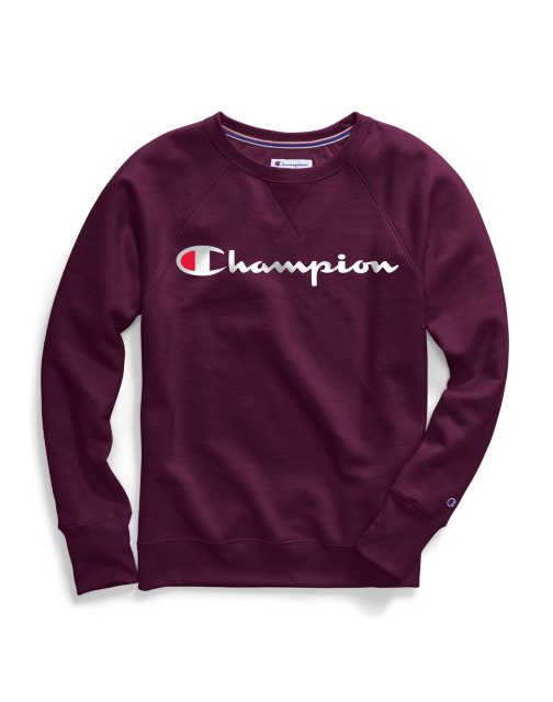 Champion Women's Powerblend® Fleece Boyfriend Crew, Script Logoc GF567 Y07418