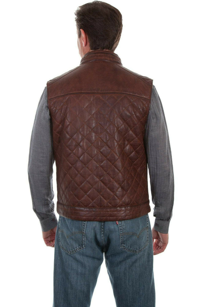 Scully Men's Leather Quilted Vest 1026