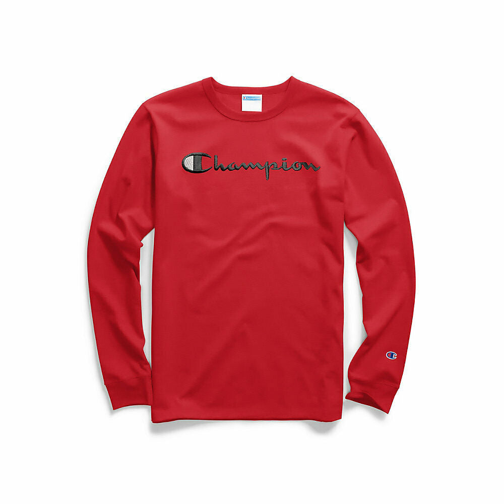 Champion Life&reg; Men's Long-Sleeve Tee, Script Logo C