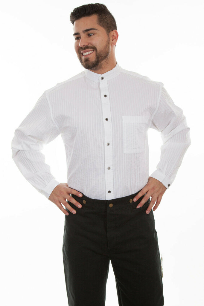 Scully Men's 100% Cotton Stripe Long Sleeve Shirt RW221